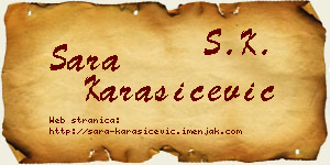 Sara Karašićević vizit kartica